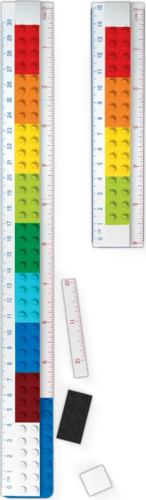 LEGO Zusammenbaubares Lineal 15/30cm 30cm, mit Minifigur, mehrfarbig