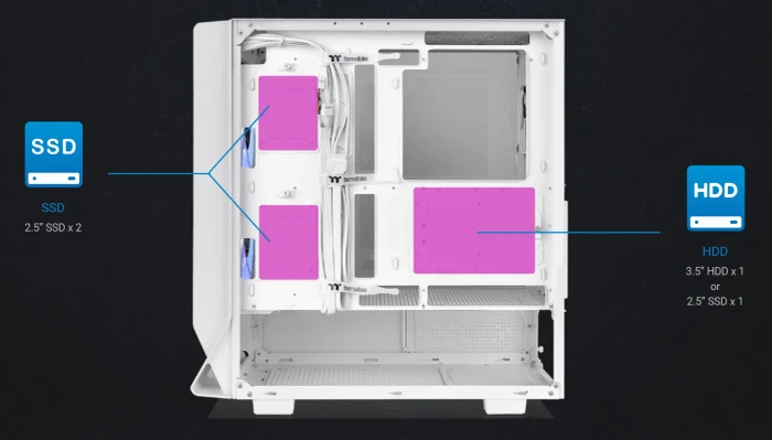 Thermaltake Ceres 330 TG ARGB Snow, weiß, Glasfenster