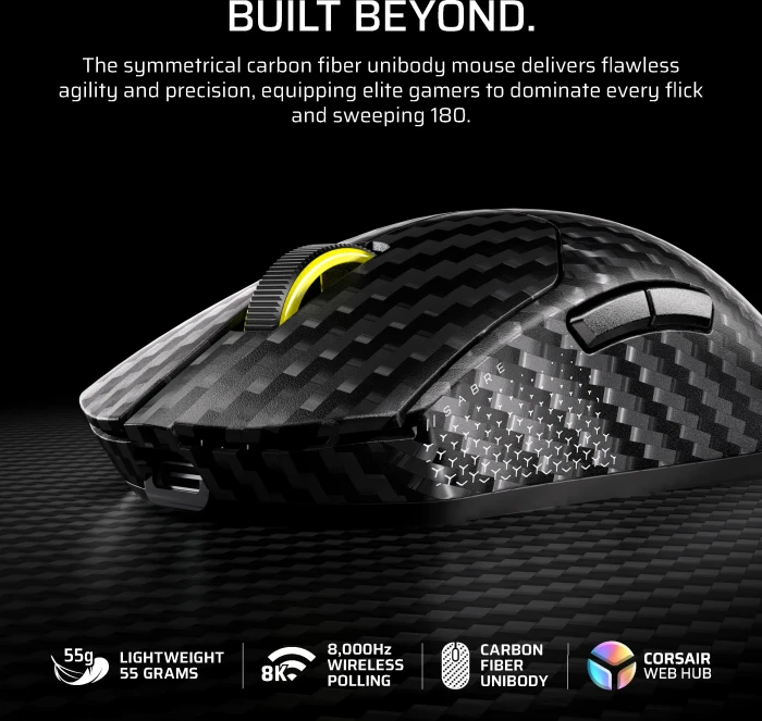 Corsair Sabre v2 Pro Carbon Fiber Wireless, schwarz, USB