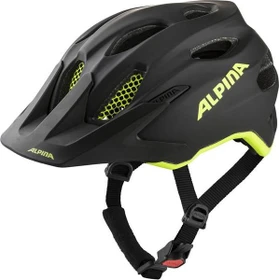 Alpina Carapax Jr. Flash Kinderhelm black/neon yellow matt