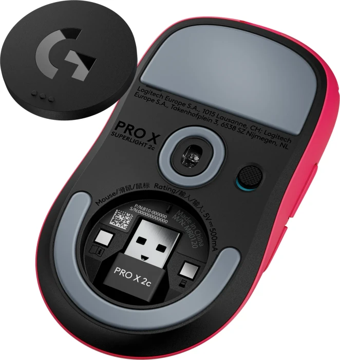 Logitech G Pro X Superlight 2c Compact Lightspeed rosa, USB