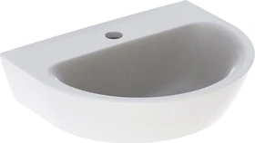 Geberit Renova Handwaschbecken 45cm, Hahnloch mittig, ohne Überlauf, weiß/KeraTect