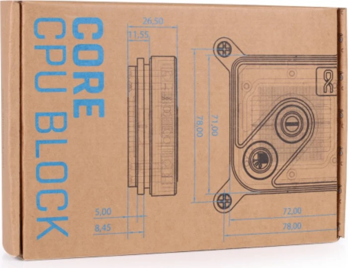 Alphacool Core 1 Silver, Messing/Nickel