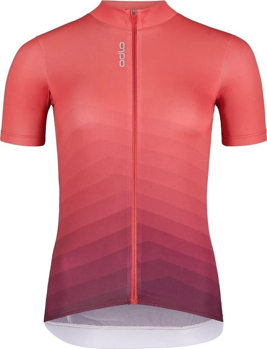 Odlo Zeroweight Chill-Tec Aero Print Trikot kurzarm american beauty/wine tasting (Damen)