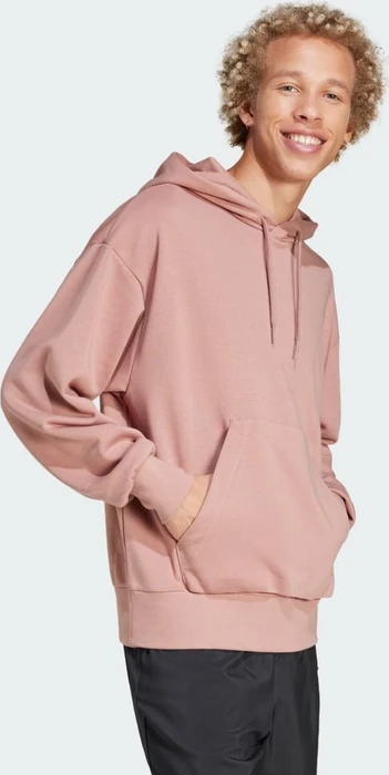 adidas Essentials Loose-Fit 3-Streifen Logo French Terry Hoodie warm clay/white (Herren)