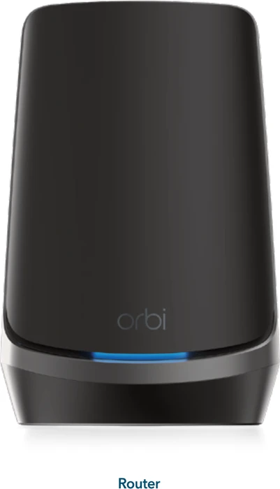 Netgear Orbi Wi-Fi 6E, 960 Serie RBKE963B, AXE11000, schwarz, Router und 2x Repeater Set, 3er-Bundle