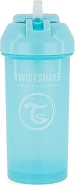 Twistshake Trinkbecher mit Strohhalm, 6+M, 360ml, perl blue