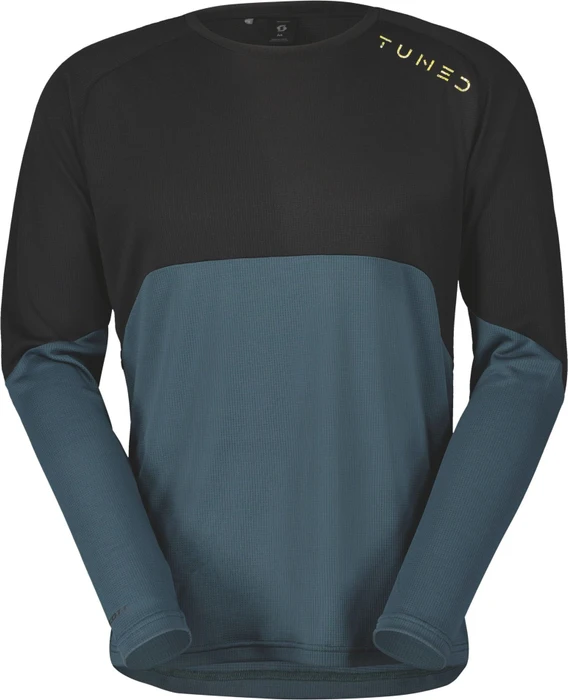 Scott Trail Tuned Trikot langarm black aruba green (Herren)