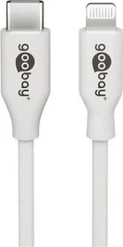 Wentronic Goobay Lightning/USB-C Lade- und Synchronisationskabel 0.5m Retail Polybag weiß