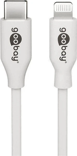 Wentronic Goobay Lightning/USB-C Lade- und Synchronisationskabel 0.5m Retail Polybag weiß