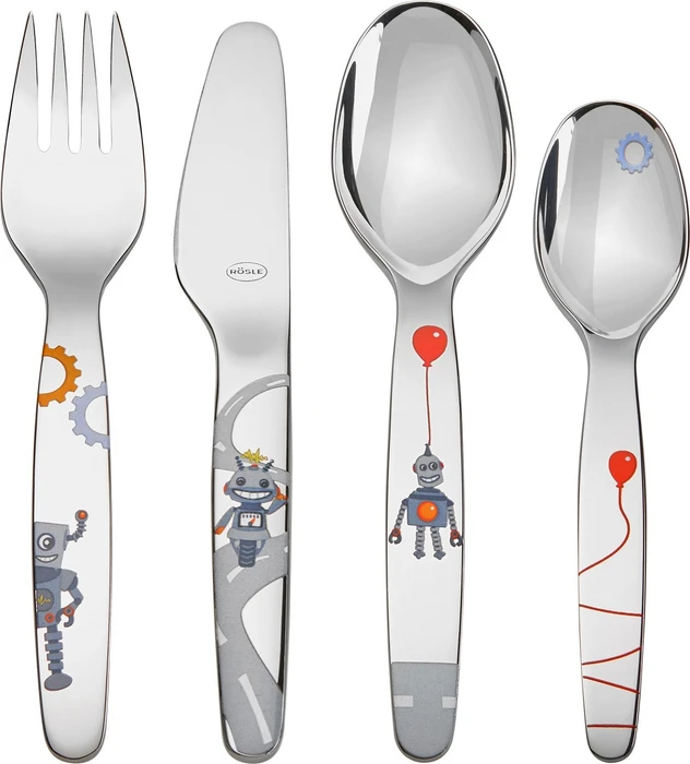 Rösle Kleiner Roboter Kinderbesteck-Set, 4-tlg. (95065)