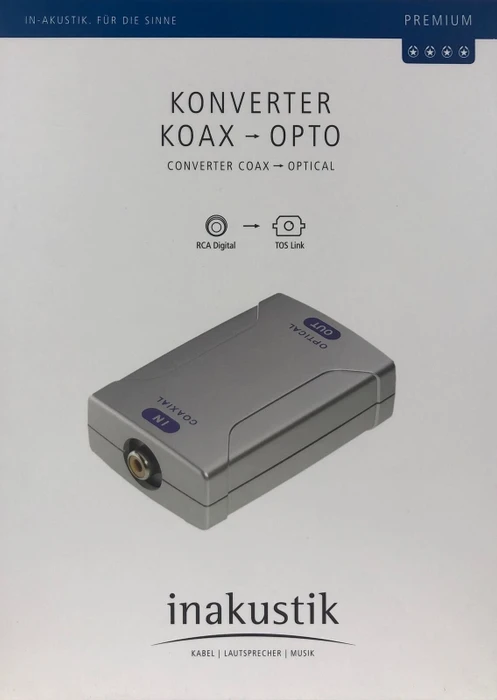 in-akustik Premium Audio Converter Coax>Opto