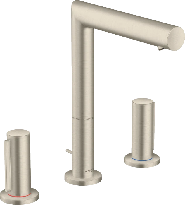Axor Uno 3-Loch Waschtischarmatur 45133820 Brushed Nickel, mit Zerogriff, mit Ablaufgarnitur Image