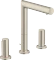 Hansgrohe Axor Uno 3-Loch Waschtischarmatur 200 mit Zerogriffen und Zugstangen-Ablaufgarnitur brushed nickel Vorschaubild