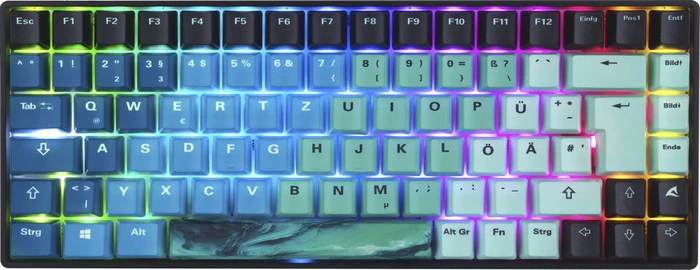 Sharkoon Skiller SGK50 S3 Ultimate Rev2 Set, PBT, blau/schwarz, LEDs RGB, hot-swap, Sharkoon Linear, USB, DE