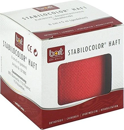 Bort Medical StabiloColor haft Bandage rot, 6cm x 5m, 1 Stück