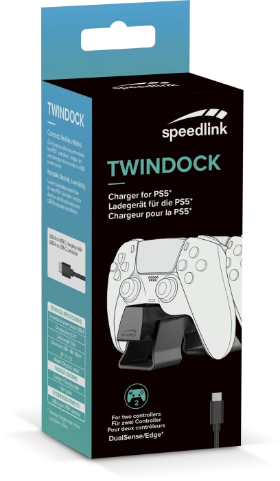 Speedlink Twindock Charger Ladestation schwarz (PS5)