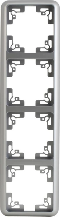 uniTEC MONTREAL Serie 503 Abdeckrahmen 4-fach, silber