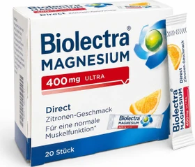 Biolectra Magnesium 400mg ultra direct Zitrone Micro-Pellets, 20 Stück