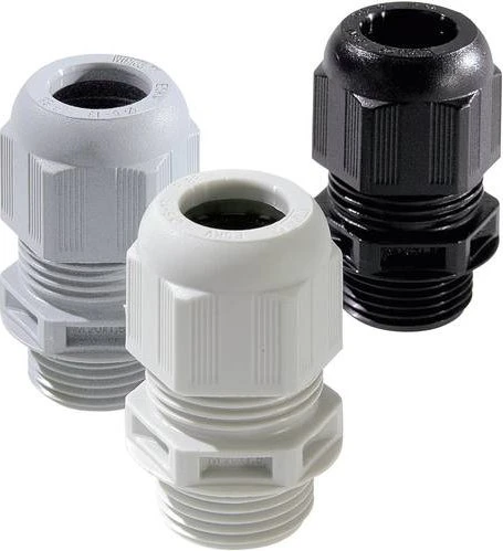 Wiska ESKV 25 LT BK Kabelverschraubung LowTemp, Kunststoff, M25, RAL 9005, kurzes Anschlussgewinde