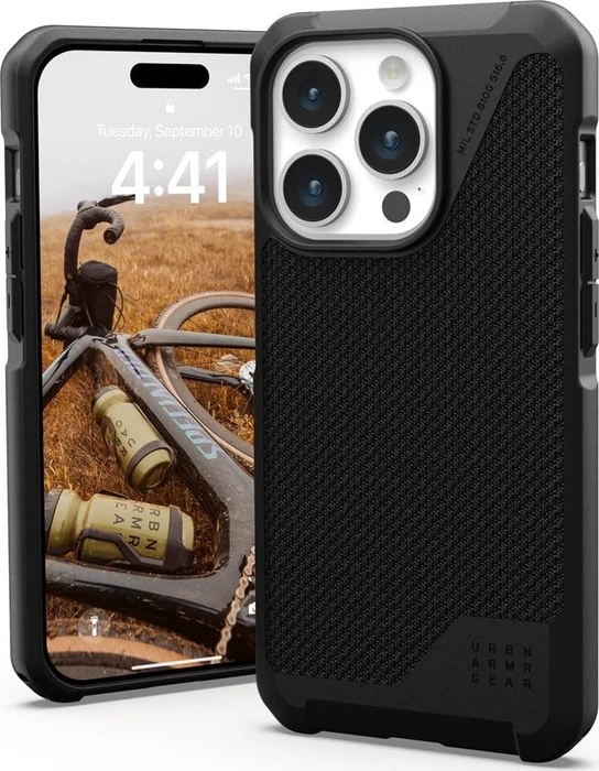 UAG Metropolis LT Case with MagSafe für Apple iPhone 15 Pro Kevlar Black