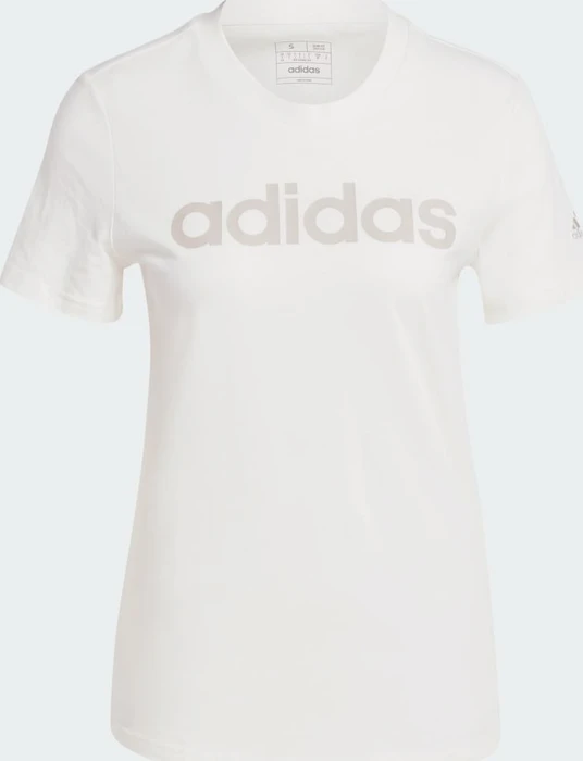 adidas Loungewear Essentials Slim Logo T-Shirt kurzarm off white/putty grey (Damen)