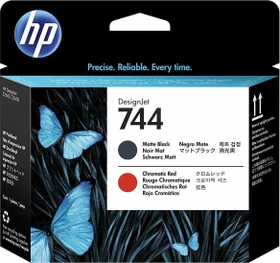HP Druckkopf 744 schwarz matt/chromatisch rot