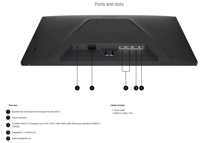Dell 27 240Hz Monitor SE2726HG, 27"