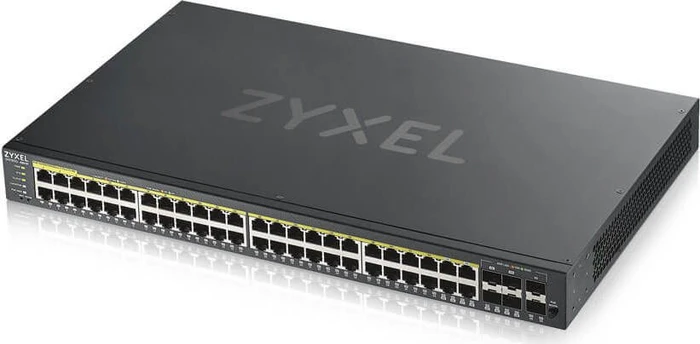 Zyxel GS1920 Rackmount Gigabit Smart Switch, 48x RJ-45, 4x RJ-45/SFP, 2x SFP, 375W PoE+