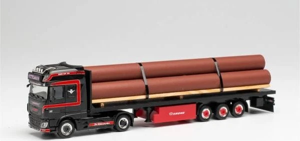 Herpa DAF XF SSC Flachbett-Sattelzug mit Ladung Marten Nottelmann