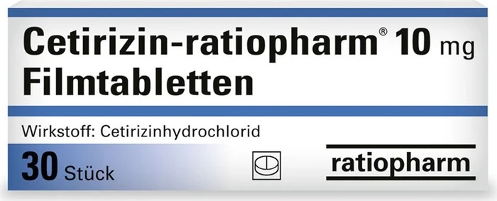 Cetirizin-ratiopharm 10mg Filmtabletten, 10 Stück