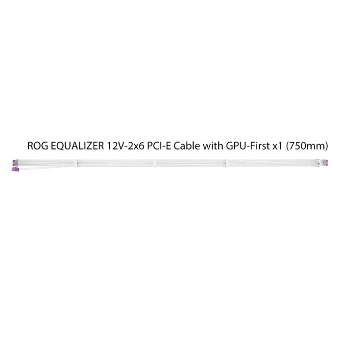 ASUS ROG Equalizer PCIe 5.1 600W 12V-2x6 GPU Power Cable, weiß, 75cm