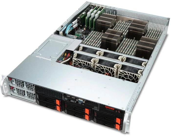 Acer Altos AR585 F1, 2x Opteron 6128, 8GB RAM, 2HE