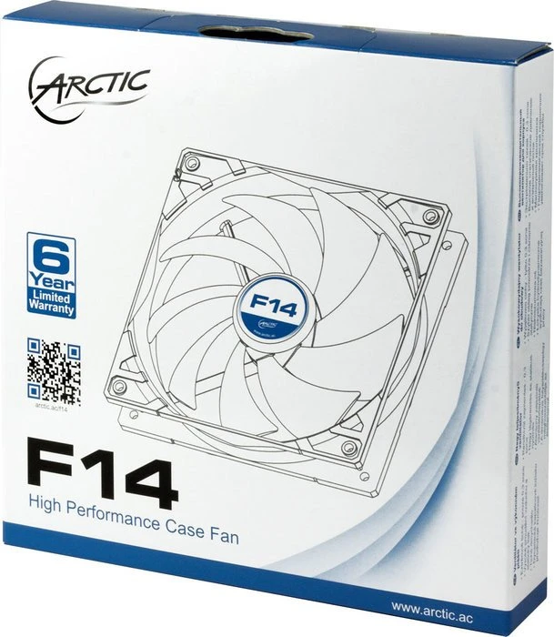 ARCTIC F14 schwarz/weiß, 140mm, 5er-Pack