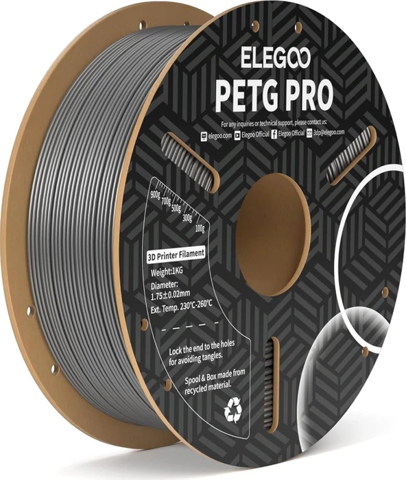Elegoo PETG Pro, grau, Spule, 1.75mm, 1.00kg