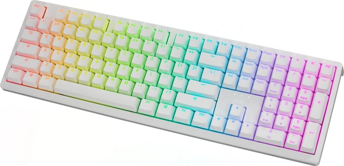 Ducky Zero 6108 Wireless, Pure White, LEDs RGB, MX2A RGB RED, USB/Bluetooth, ND