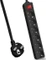 Helos CLASSIC Steckdosenleiste mit Schalter, 6-fach, 1.5m, schwarz Vorschaubild