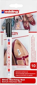 edding 8408 Schuhmarkierset mit 10 Paar Etiketten schwarz, Blister