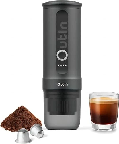 Outin Nano Portable Espresso Maschine Kaffeemaschine space grey