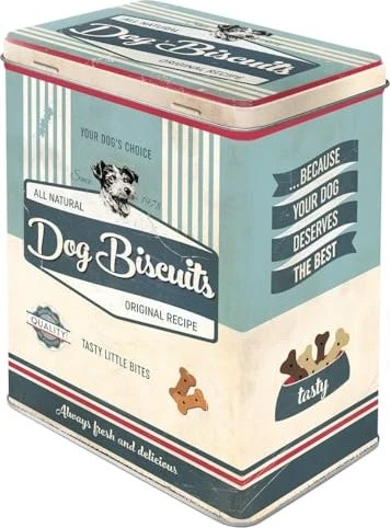 Nostalgic Art Retro Pfotenschild - Dog Biscuits Aufbewahrungsbehälter 3l
