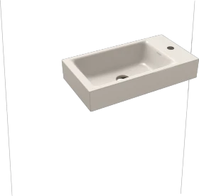 Kaldewei Puro 3162 Wandwaschtisch 55x30x10cm, mit Hahnloch rechts, pergamon