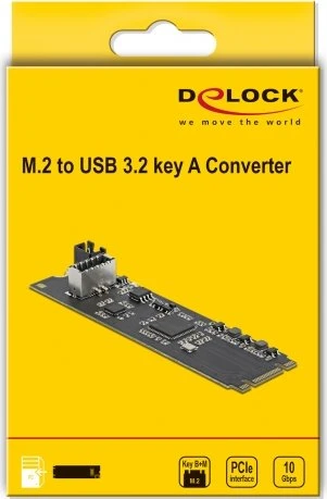 DeLOCK M.2 to USB 3.2 key A Converter, M.2