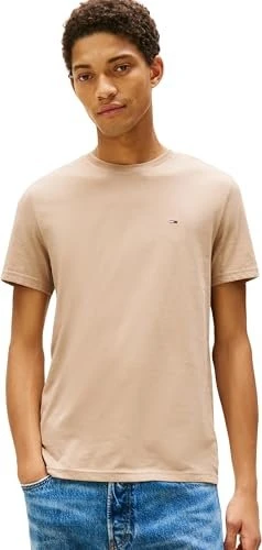 Tommy Hilfiger Extra Slim Tommy Flag Jersey T-Shirt kurzarm coastal taupe (Herren)
