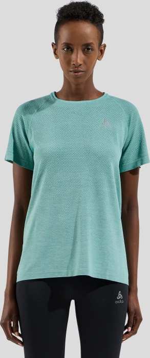Odlo Essentials Seamless Funktionsshirt kurzarm aqua haze melange (Damen)