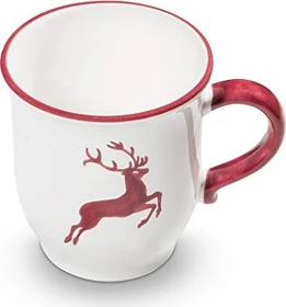 Gmundner Keramik Bordeauxroter Hirsch Schokotasse 300ml