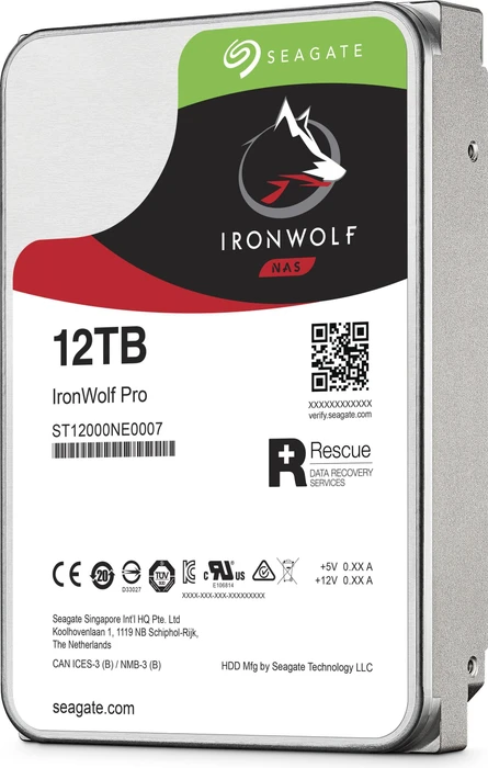 Seagate IronWolf Pro NAS HDD +Rescue 12TB, 24/7, 512e / 3.5" / SATA 6Gb/s