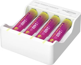 Ansmann Pure Power Set 4× Micro AAA Akkus und Lademodul