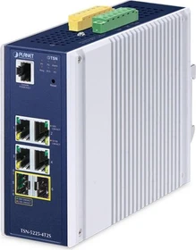 Planet TSN-5225-4T2S Industrial Railmount Gigabit Managed Switch, 4x RJ-45, 2x SFP (TSN-5225-4T2S)