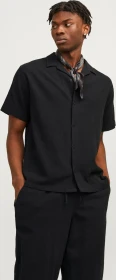 Jack & Jones Relaxed Fit Hawaii Hemd kurzarm schwarz (Herren)
