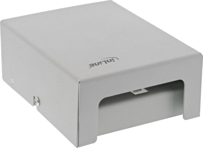 InLine RJ-45 Patchfeld-Dose Aufputz, 4x Keystone RJ-45, grau